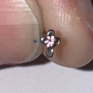 20 Gauge Lavender Straight Cross Nose Ring
